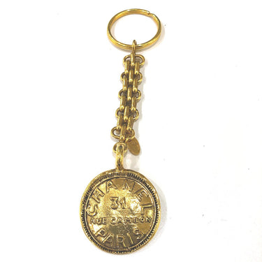 CHANEL key ring Gold Plated gold 31 vintage RUE CAMBON Women Used Authentic